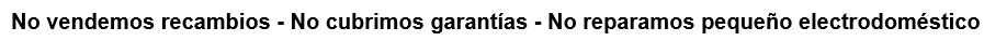 no vendemos recambios